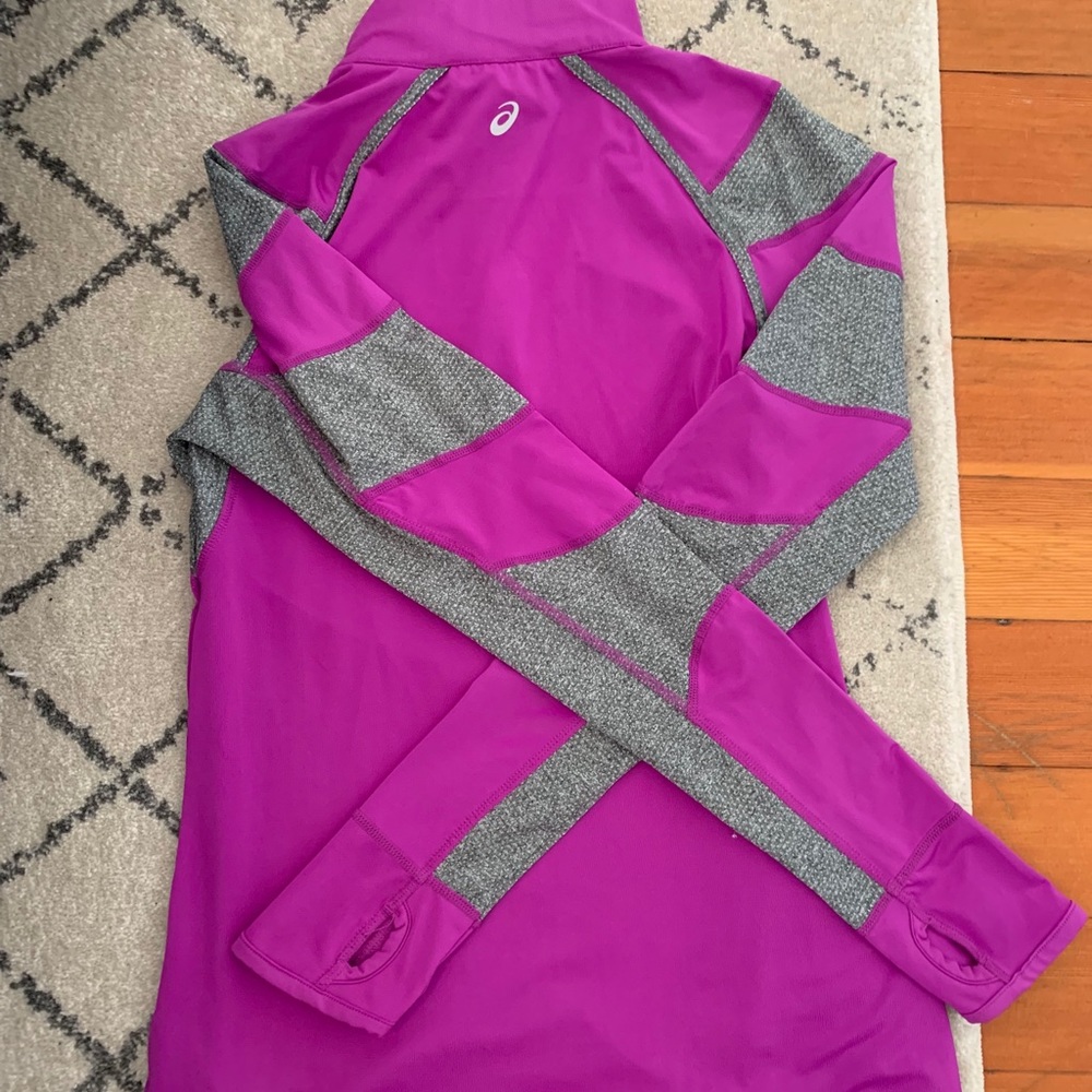 Pink & Grey Workout Pull-Over Jacket